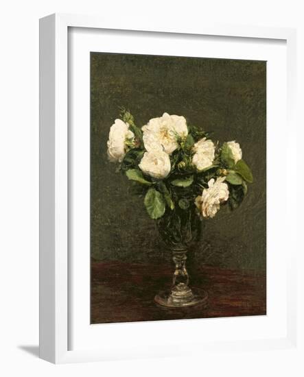 White Roses, 1875-Henri Fantin-Latour-Framed Giclee Print