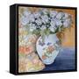 White Roses in a Patterned Jug, 2011-Joan Thewsey-Framed Stretched Canvas