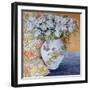 White Roses in a Patterned Jug, 2011-Joan Thewsey-Framed Giclee Print