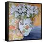 White Roses in a Patterned Jug, 2011-Joan Thewsey-Framed Stretched Canvas