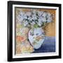 White Roses in a Patterned Jug, 2011-Joan Thewsey-Framed Giclee Print