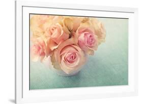 White Roses in a Vase-egal-Framed Photographic Print