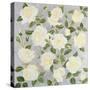 White Roses- Square-Carissa Luminess-Stretched Canvas