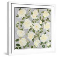 White Roses- Square-Carissa Luminess-Framed Giclee Print