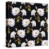 White Roses Watercolor Screen-null-Stretched Canvas
