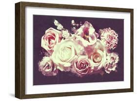 White Roses-null-Framed Art Print