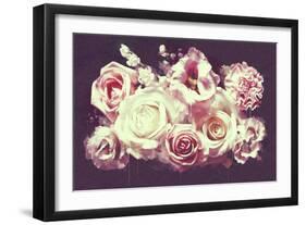 White Roses-null-Framed Art Print