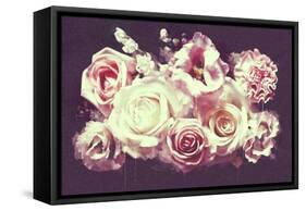 White Roses-null-Framed Stretched Canvas