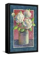 White Roses-Fiona Stokes-Gilbert-Framed Stretched Canvas