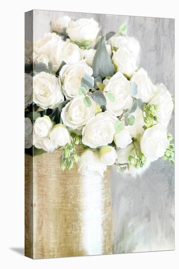 White Roses-Ann Bailey-Stretched Canvas