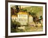 White Sail Boat, Como-Ted Goerschner-Framed Giclee Print