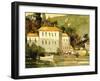 White Sail Boat, Como-Ted Goerschner-Framed Giclee Print