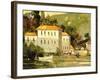 White Sail Boat, Como-Ted Goerschner-Framed Giclee Print