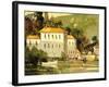 White Sail Boat, Como-Ted Goerschner-Framed Giclee Print