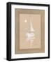 White Sailboat-Paul Brent-Framed Art Print