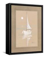 White Sailboat-Paul Brent-Framed Stretched Canvas