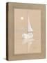 White Sailboat-Paul Brent-Stretched Canvas