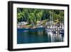 White Sailboats Marina Kayak Reflection, Gig Harbor, Pierce County, Washington State-William Perry-Framed Photographic Print
