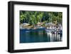 White Sailboats Marina Kayak Reflection, Gig Harbor, Pierce County, Washington State-William Perry-Framed Photographic Print