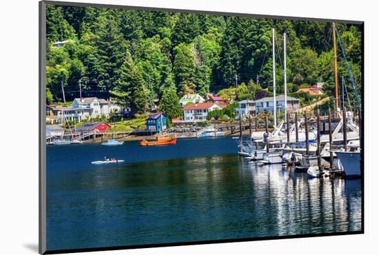 White Sailboats Marina Kayak Reflection, Gig Harbor, Pierce County, Washington State-William Perry-Mounted Photographic Print