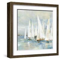 White Sailboats-Allison Pearce-Framed Art Print