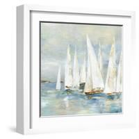 White Sailboats-Allison Pearce-Framed Art Print