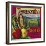 White Salmon, Washington - Tawasentha Apple Label-Lantern Press-Framed Art Print