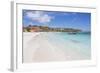White Sand and Tourists Frame the Turquoise Caribbean Sea at Long Bay Beach, Antigua and Barbuda-Roberto Moiola-Framed Photographic Print