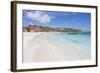 White Sand and Tourists Frame the Turquoise Caribbean Sea at Long Bay Beach, Antigua and Barbuda-Roberto Moiola-Framed Photographic Print