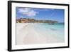 White Sand and Tourists Frame the Turquoise Caribbean Sea at Long Bay Beach, Antigua and Barbuda-Roberto Moiola-Framed Photographic Print