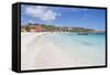 White Sand and Tourists Frame the Turquoise Caribbean Sea at Long Bay Beach, Antigua and Barbuda-Roberto Moiola-Framed Stretched Canvas