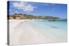 White Sand and Tourists Frame the Turquoise Caribbean Sea at Long Bay Beach, Antigua and Barbuda-Roberto Moiola-Stretched Canvas