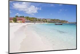 White Sand and Tourists Frame the Turquoise Caribbean Sea at Long Bay Beach, Antigua and Barbuda-Roberto Moiola-Mounted Photographic Print