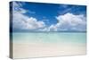 White sand and turquoise water in the beautiful lagoon of Funafuti, Tuvalu, South Pacific-Michael Runkel-Stretched Canvas