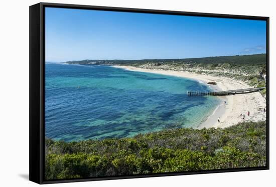 White Sand and Turquoise Water Near Margaret River, Western Australia, Australia, Pacific-Michael Runkel-Framed Stretched Canvas