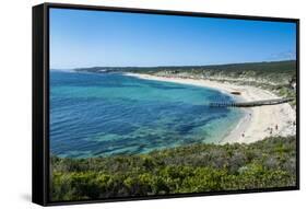 White Sand and Turquoise Water Near Margaret River, Western Australia, Australia, Pacific-Michael Runkel-Framed Stretched Canvas