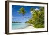 White sand bank in the turquoise waters of the Aitutaki lagoon, Rarotonga and the Cook Islands, Sou-Michael Runkel-Framed Photographic Print