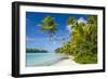 White sand bank in the turquoise waters of the Aitutaki lagoon, Rarotonga and the Cook Islands, Sou-Michael Runkel-Framed Photographic Print