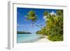 White sand bank in the turquoise waters of the Aitutaki lagoon, Rarotonga and the Cook Islands, Sou-Michael Runkel-Framed Photographic Print