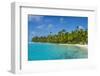 White sand bank in the turquoise waters of the Aitutaki lagoon, Rarotonga and the Cook Islands, Sou-Michael Runkel-Framed Photographic Print