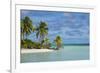 White sand bank in the turquoise waters of the Aitutaki lagoon, Rarotonga and the Cook Islands, Sou-Michael Runkel-Framed Photographic Print