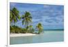 White sand bank in the turquoise waters of the Aitutaki lagoon, Rarotonga and the Cook Islands, Sou-Michael Runkel-Framed Photographic Print