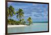 White sand bank in the turquoise waters of the Aitutaki lagoon, Rarotonga and the Cook Islands, Sou-Michael Runkel-Framed Photographic Print