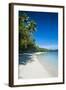 White Sand Beach and Turquoise Water at the Nanuya Lailai Island, the Blue Lagoon, Yasawa, Fiji-Michael Runkel-Framed Photographic Print