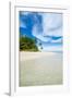 White sand beach and turquoise water, Marine National Park, Tuvalu, South Pacific-Michael Runkel-Framed Photographic Print