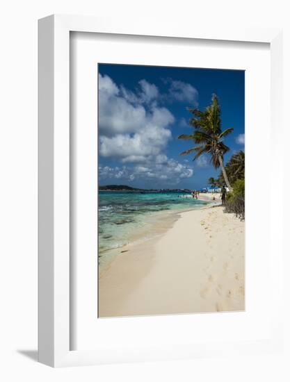 White sand beach and turquoise water on Johny Cay Island, San Andres, Caribbean Sea, Colombia, Sout-Michael Runkel-Framed Photographic Print