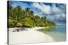 White sand beach and turquoise water, Sun Island Resort, Nalaguraidhoo island, Ari atoll, Maldives,-Michael Runkel-Stretched Canvas