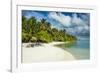 White sand beach and turquoise water, Sun Island Resort, Nalaguraidhoo island, Ari atoll, Maldives,-Michael Runkel-Framed Photographic Print