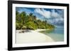 White sand beach and turquoise water, Sun Island Resort, Nalaguraidhoo island, Ari atoll, Maldives,-Michael Runkel-Framed Photographic Print