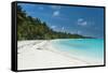 White sand beach and turquoise water, Sun Island Resort, Nalaguraidhoo island, Ari atoll, Maldives,-Michael Runkel-Framed Stretched Canvas